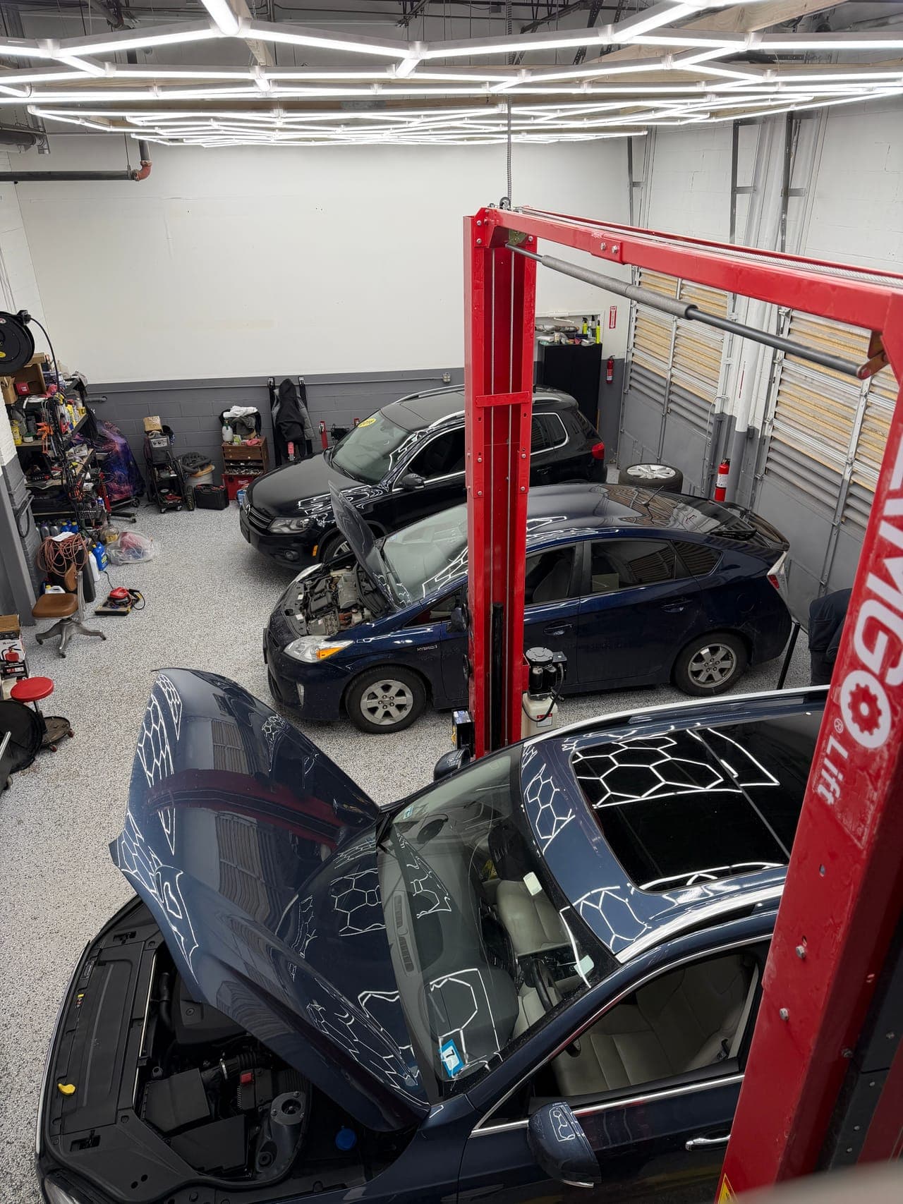 Completed work, vehicle reassembled.