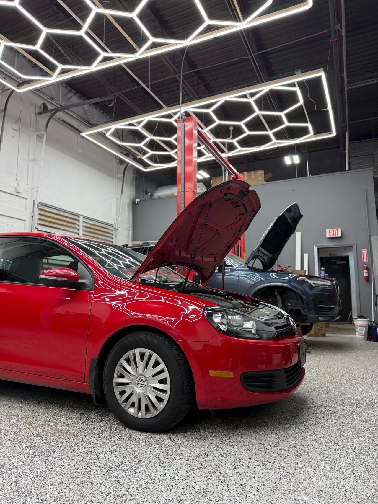 Multi-point inspection during a maintenance visit.