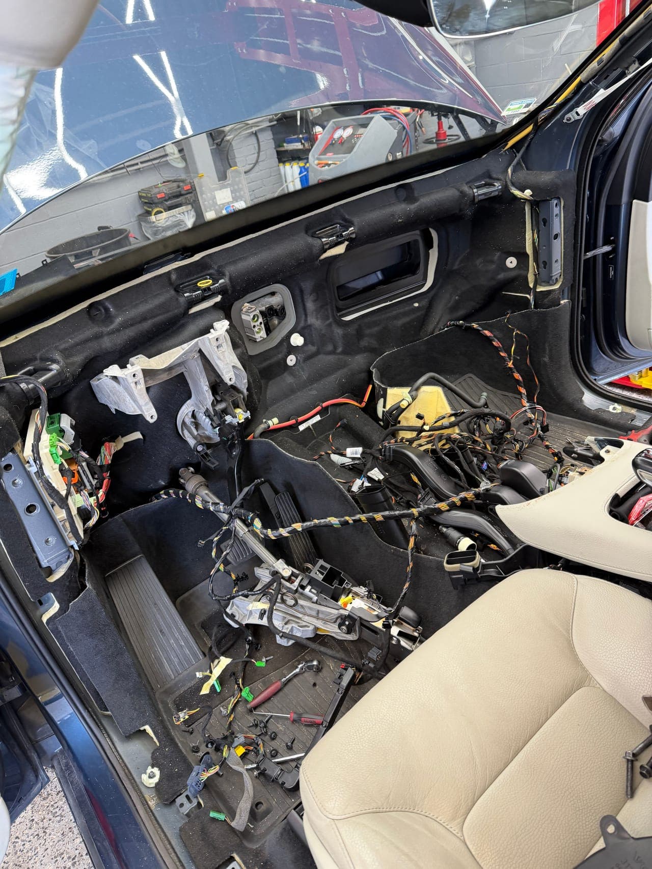Detail view from the service bay.